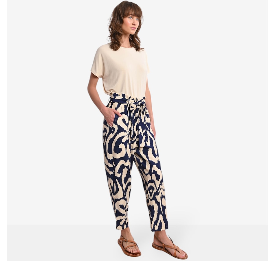 Image 103629_ALTMORE1.jpg, Product 103-629 / Price $69.88, Molly Bracken Printed Pant with Tie Belt from Molly Bracken on TSC.ca's Fashion department