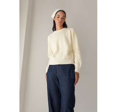 Paper Label Avery Crew Neck Cotton Sweater