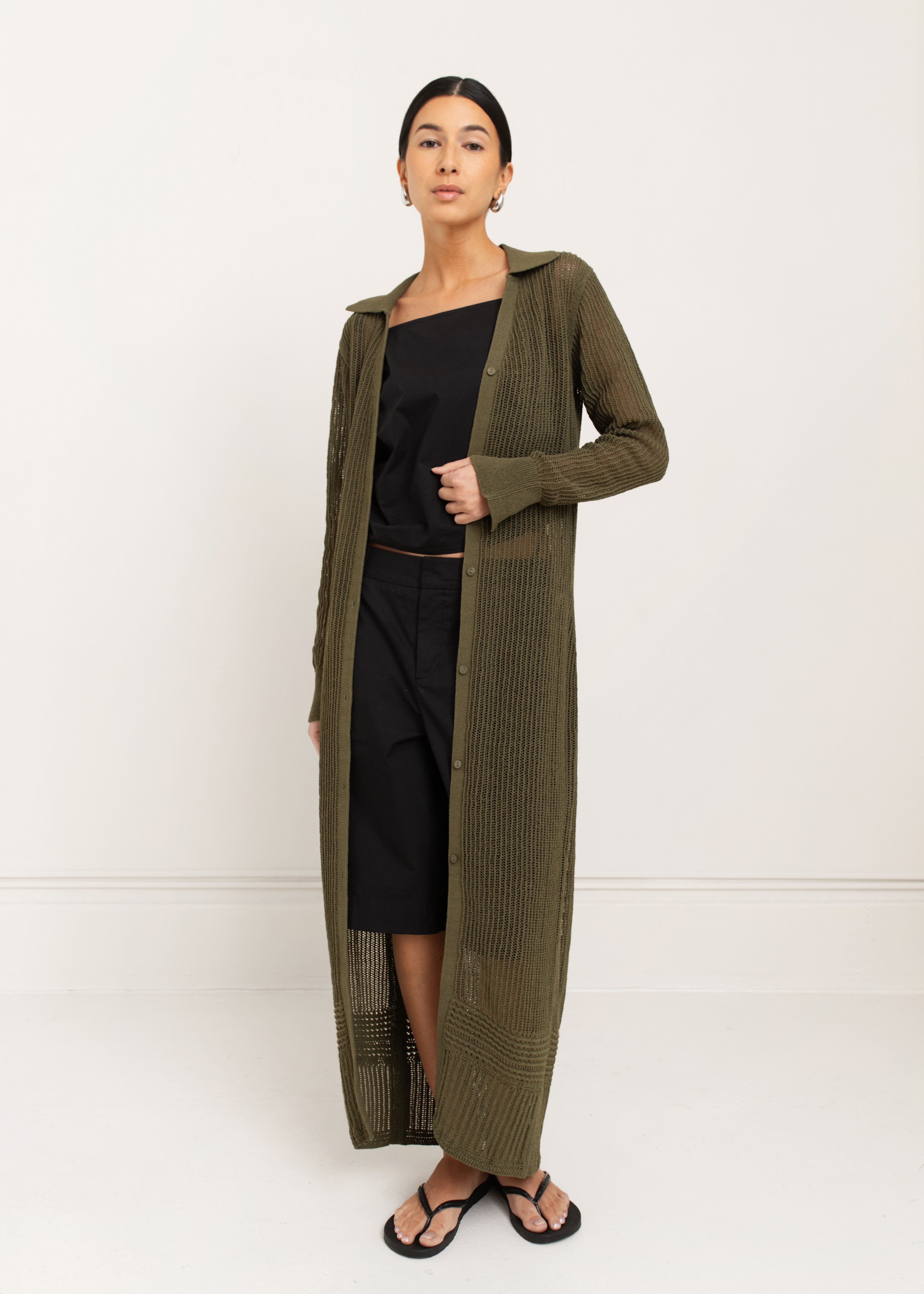 Paper Label Long Cardigan - TSC.ca