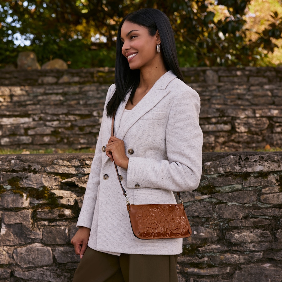 Image 103671_ALTMORE5.jpg, Product 103-671 / Price $19.33, Patricia Nash Laurina Leather Wristlet Crossbody from Patricia Nash on TSC.ca's Fashion department