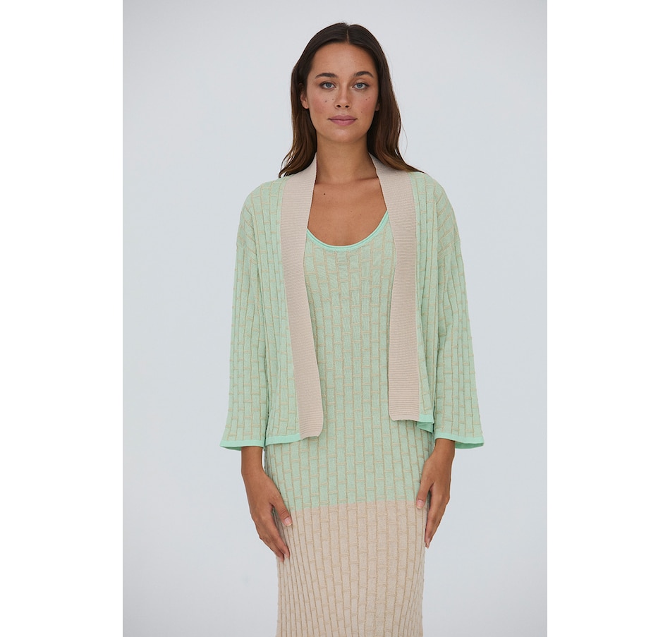 Image 103700_TAUMT.jpg, Product 103-700 / Price $54.88, Why Not Knit Colourblock Cardigan from Why Not on TSC.ca's Fashion department