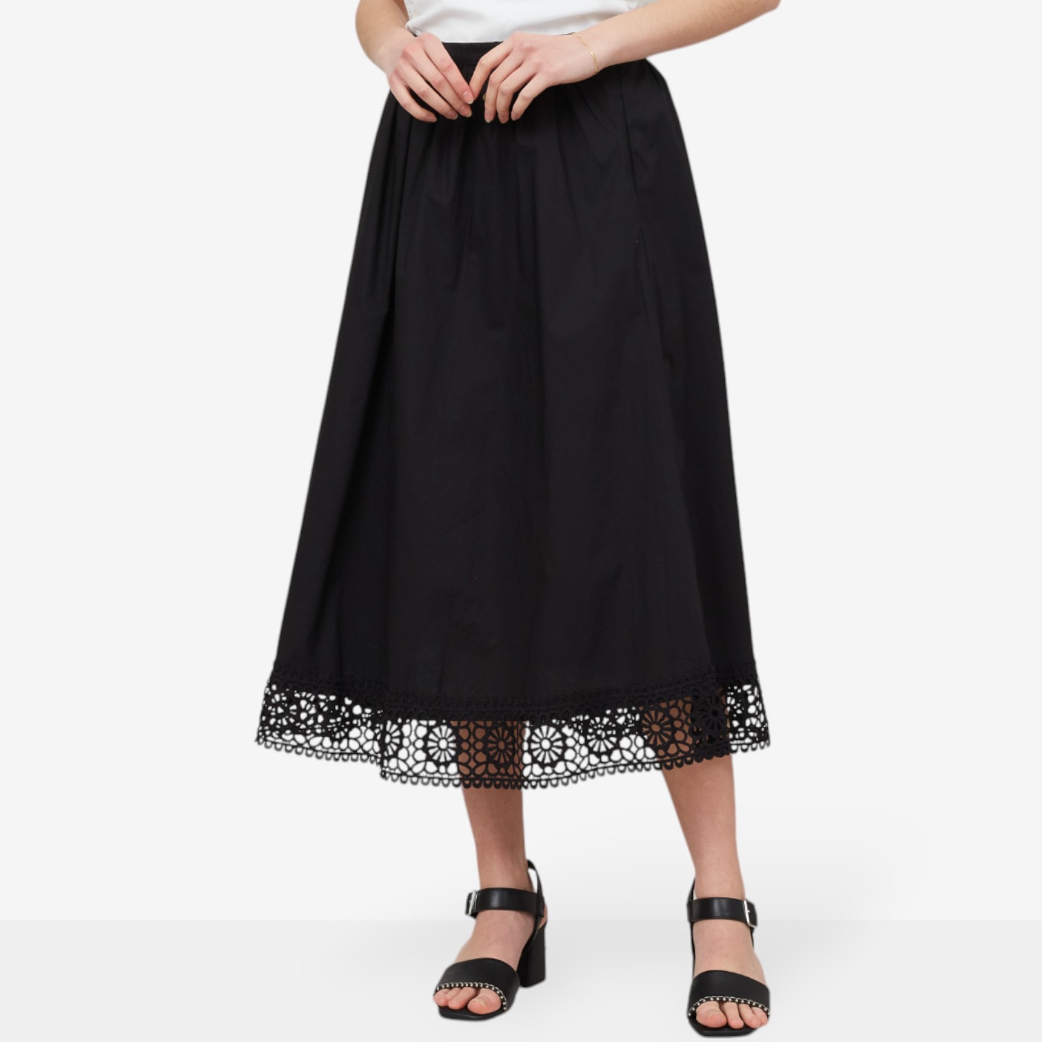 Isaac Mizrahi Lace Hem Skirt - TSC.ca