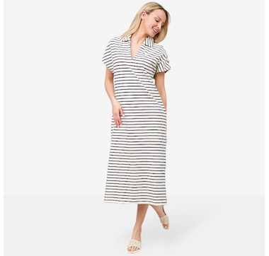Isaac Mizrahi Cotton Interlock Midi Dress