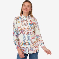 Isaac Mizrahi Printed Button Down Shirt