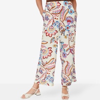 Isaac Mizrahi Printed Wide Leg Pant