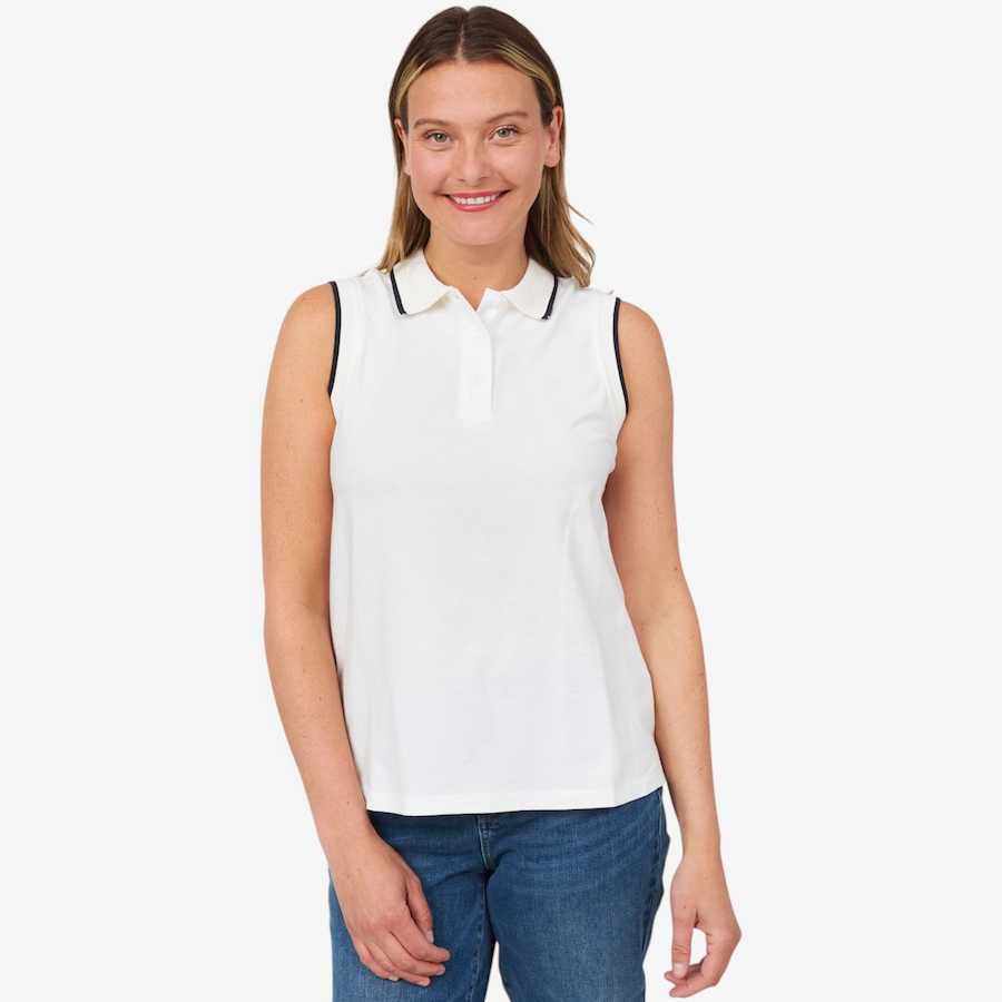 Image 103748_WHT.jpg, Product 103-748 / Price $24.33, Isaac Mizrahi Polo Top from Isaac Mizrahi New York on TSC.ca's Fashion department
