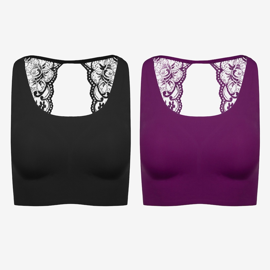 Image 103792_BCF.jpg, Product 103-792 / Price $49.88, Rhonda Shear Invisible Edge Bra with Lace Back (2-pack) from Rhonda Shear Shapewear on TSC.ca's Fashion department