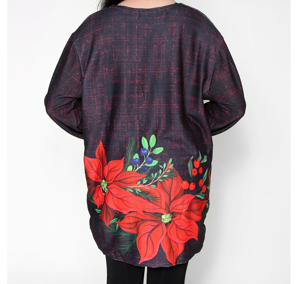 Image 103804_ALTMORE1.jpg, Product 103-804 / Price $15.33, Red Coral Tunic Length Holiday Bling Sweater from Red Coral Fashions on TSC.ca's Fashion department