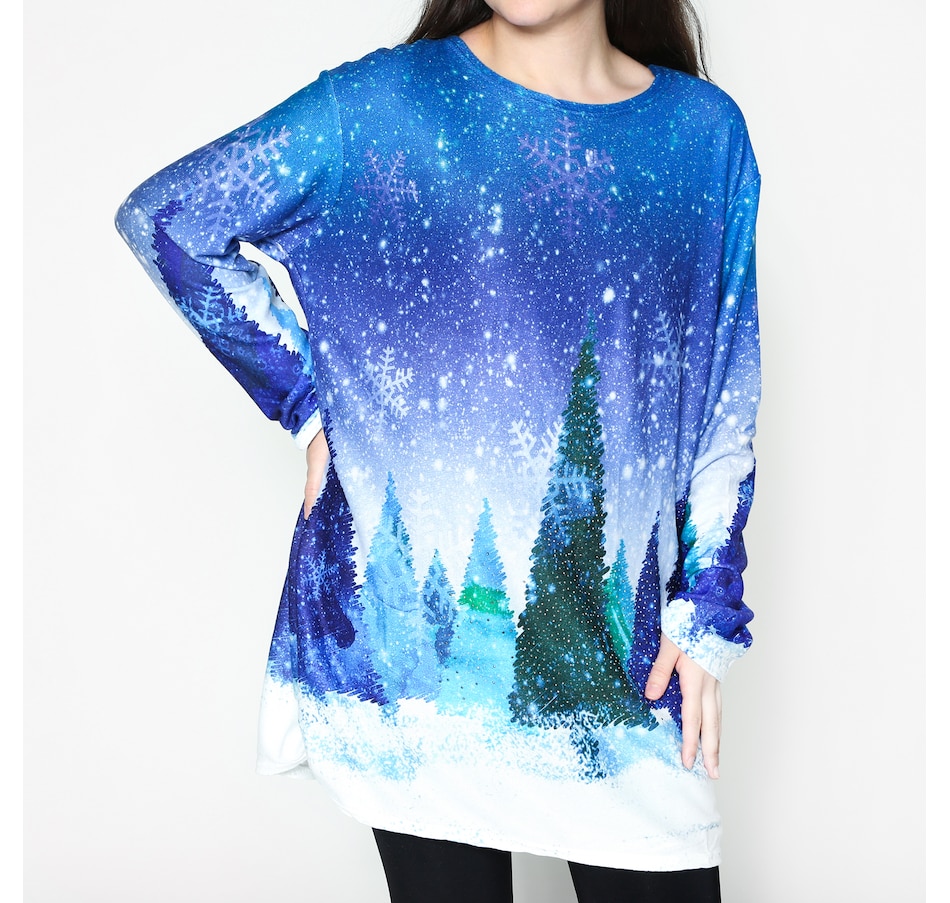 Image 103804_STYNT.jpg, Product 103-804 / Price $15.33, Red Coral Tunic Length Holiday Bling Sweater from Red Coral Fashions on TSC.ca's Fashion department