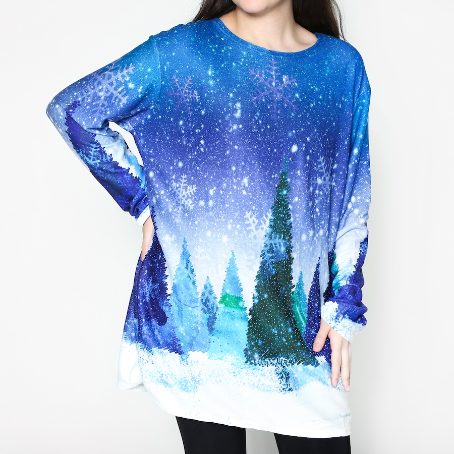 Image 103804_STYNT.jpg, Product 103-804 / Price $15.33, Red Coral Tunic Length Holiday Bling Sweater from Red Coral Fashions on TSC.ca's Fashion department