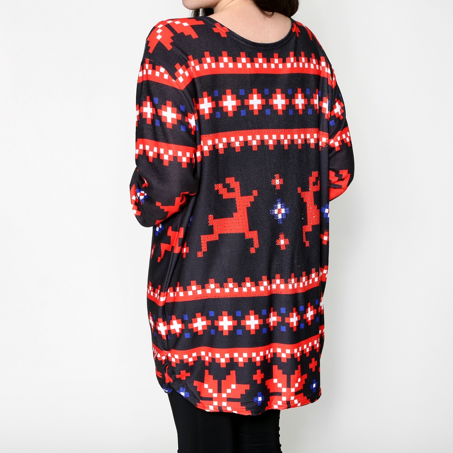 Image 103805_ALTMORE1.jpg, Product 103-805 / Price $15.33, Red Coral Holiday Bling Tunic Length Sweater from Red Coral Fashions on TSC.ca's Fashion department