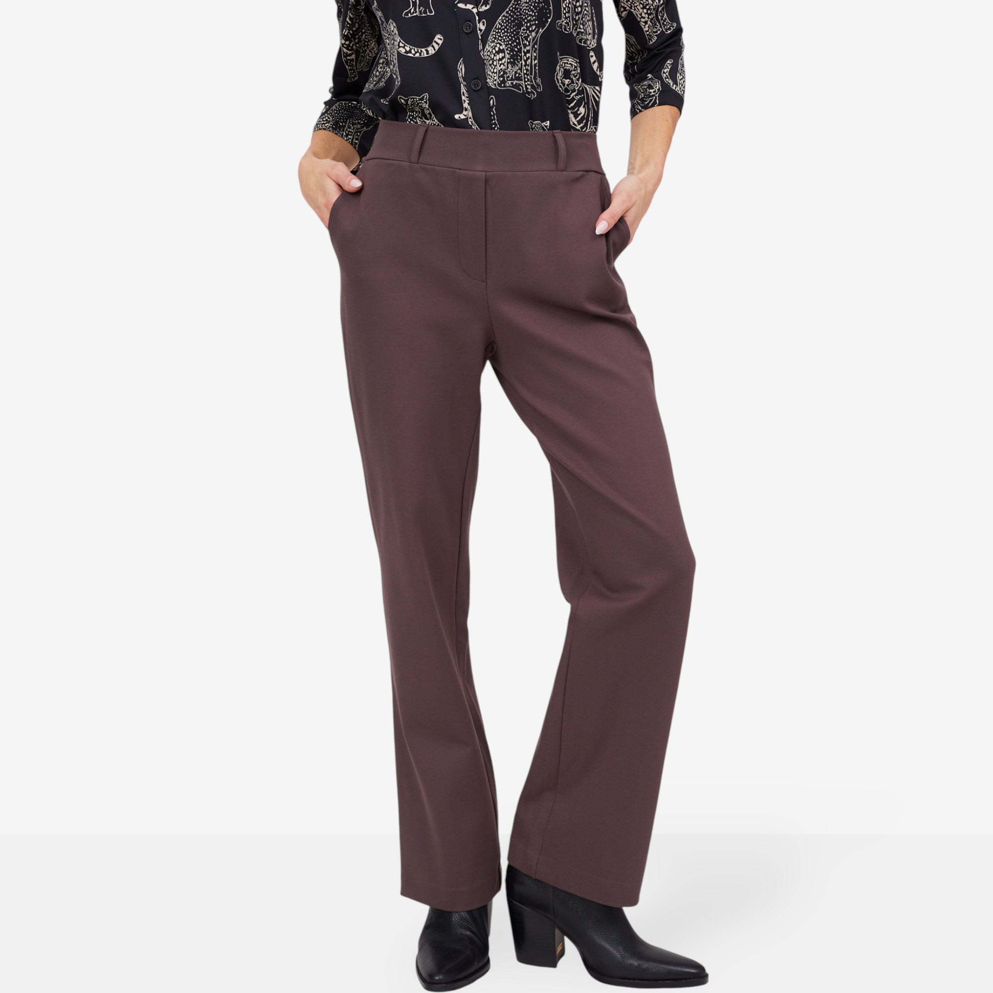 Kim & Co. Stretch Ponte Knit Signature Straight Leg Pant Kim & Co. Stretch Ponte Knit Signature Straight Leg Pant