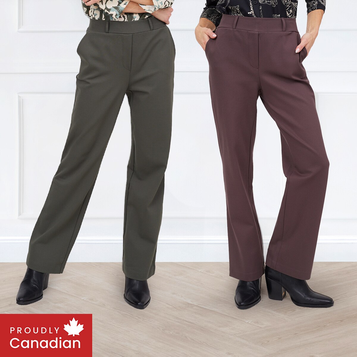 Kim & Co. Stretch Ponte Knit Signature Straight Leg Pant