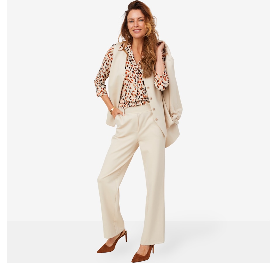 Image 103828_ALTMORE3.jpg, Product 103-828 / Price $56.88, Kim & Co. Stretch Ponte Knit Signature Straight Leg Pant from Kim & Co. on TSC.ca's Fashion department