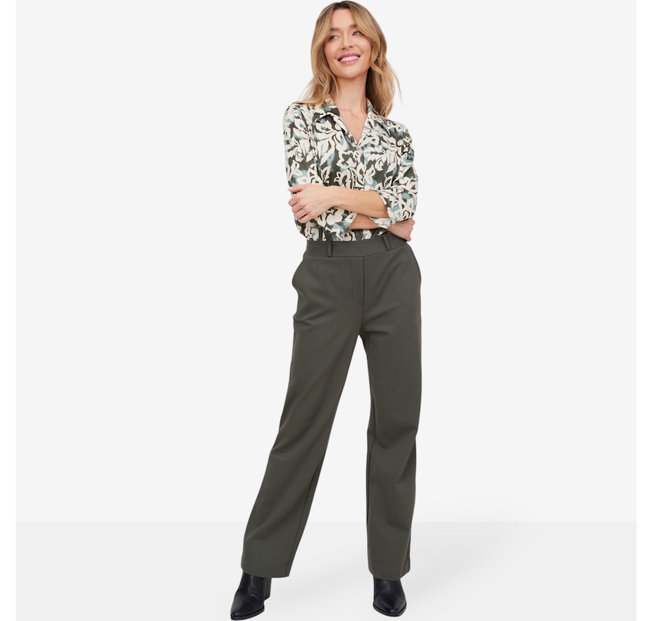 Image 103828_DARSE.jpg, Product 103-828 / Price $56.88, Kim & Co. Stretch Ponte Knit Signature Straight Leg Pant from Kim & Co. on TSC.ca's Fashion department