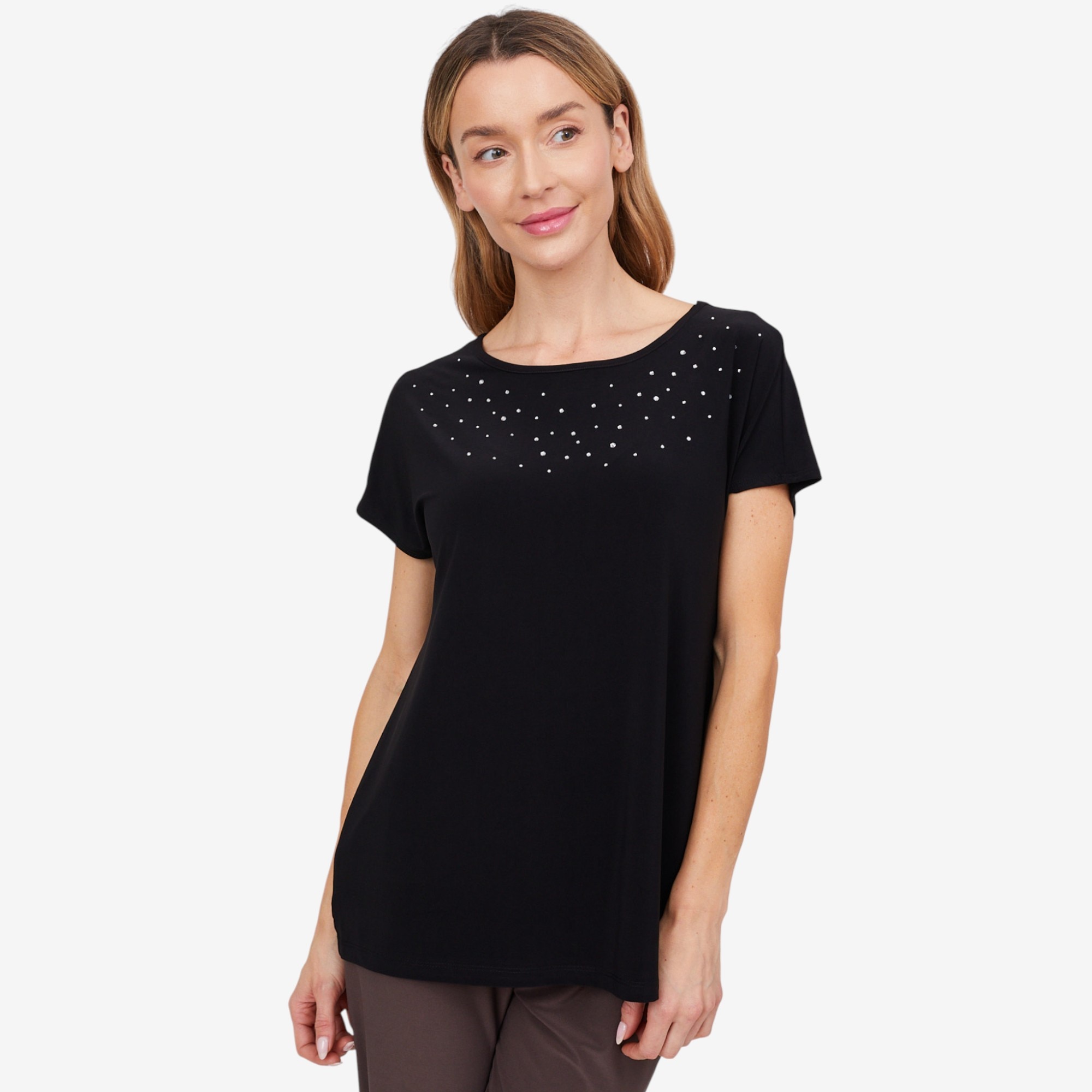 Kim & Co. Deluxe Brazil Knit Short Sleeve Dolman Sleeve