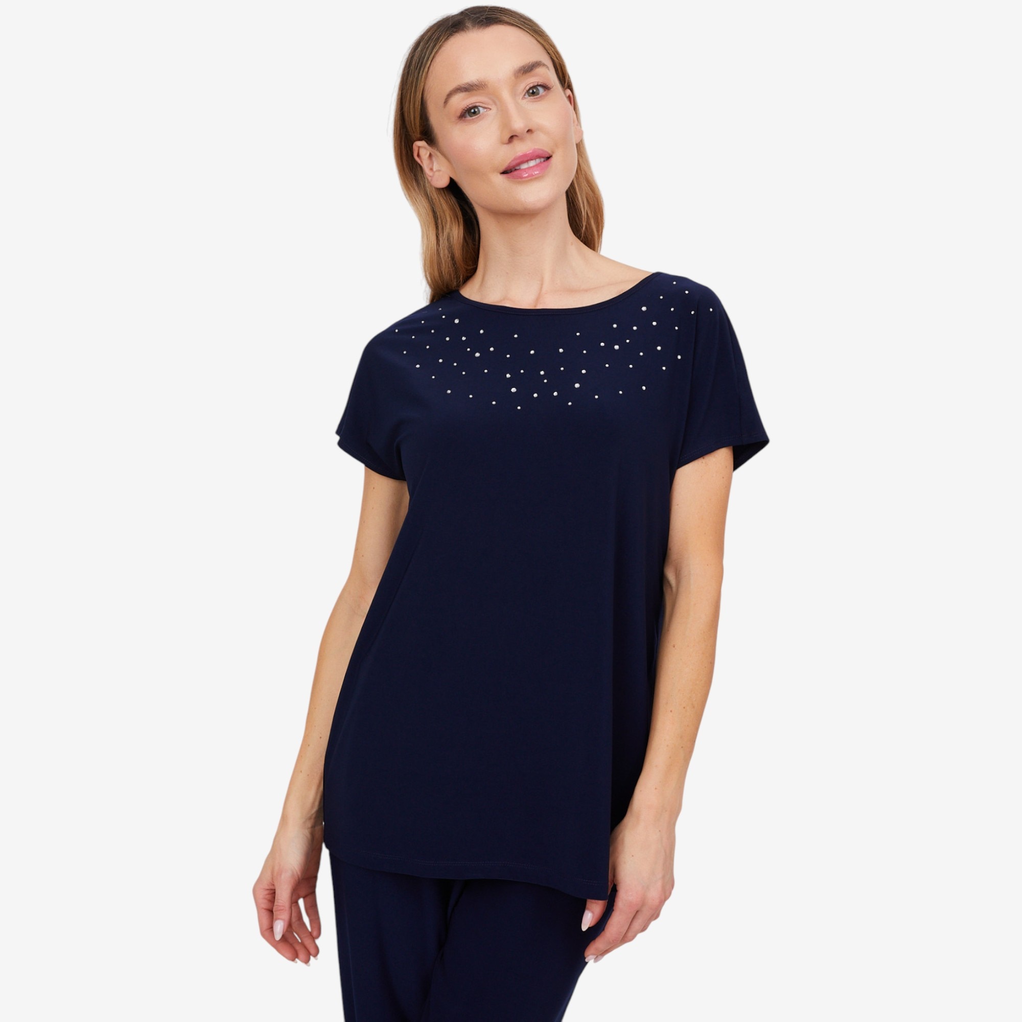 Kim & Co. Deluxe Brazil Knit Short Sleeve Dolman Sleeve