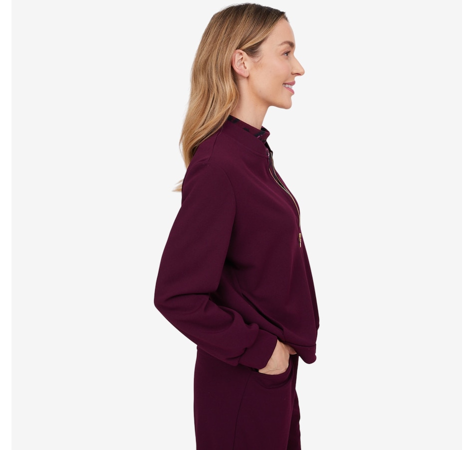 Image 103835_ALTMORE4.jpg, Product 103-835 / Price $59.88, Kim & Co. Ponte Crepe Bomber Jacket with Pockets from Kim & Co. on TSC.ca's Fashion department