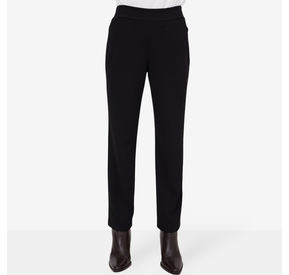 Image 103837_BLK.jpg, Product 103-837 / Price $39.88, Kim & Co. Ponte Crepe Narrow Leg Anna Pant with Pockets from Kim & Co. on TSC.ca's Fashion department