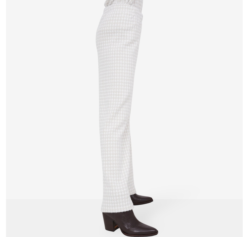 Image 103841_ALTMORE2.jpg, Product 103-841 / Price $44.88, Kim & Co. Houndstooth Sweater Jacquard Seamfree Kati Straight Leg Trouser from Kim & Co. on TSC.ca's Fashion department