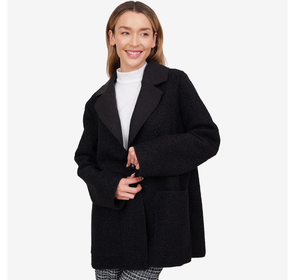 Image 103842_BLK.jpg, Product 103-842 / Price $82.88, Kim & Co. Poodle Cloth Light Coat with Pockets from Kim & Co. on TSC.ca's Fashion department