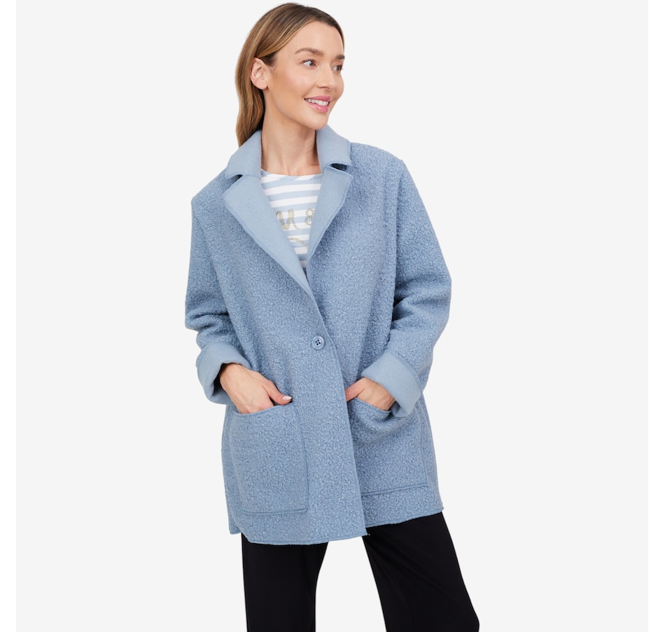 Image 103842_DBE.jpg, Product 103-842 / Price $82.88, Kim & Co. Poodle Cloth Light Coat with Pockets from Kim & Co. on TSC.ca's Fashion department