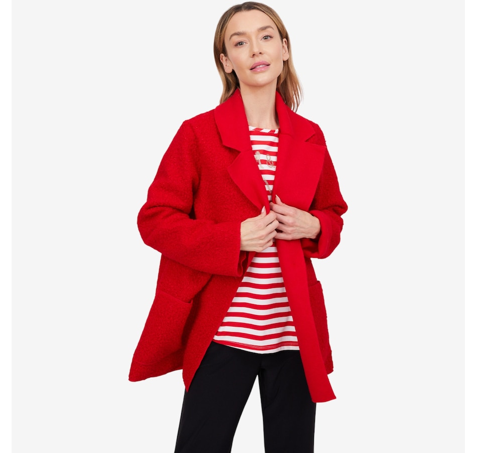 Image 103842_RED.jpg, Product 103-842 / Price $82.88, Kim & Co. Poodle Cloth Light Coat with Pockets from Kim & Co. on TSC.ca's Fashion department