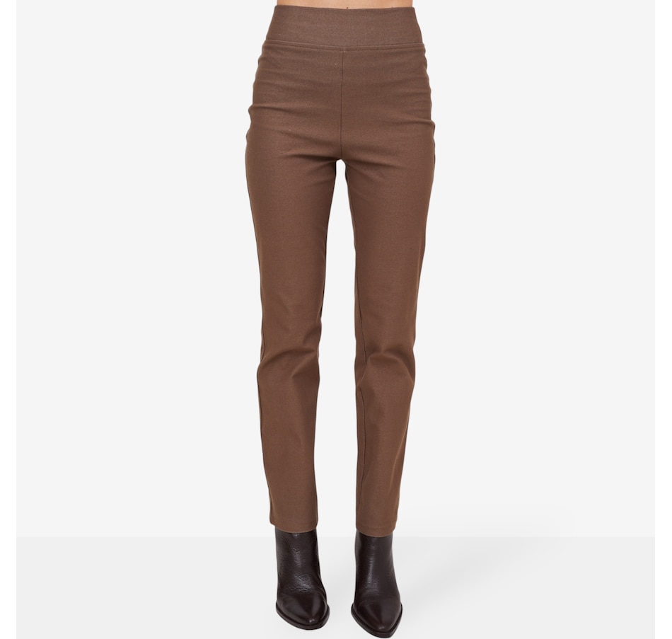 Image 103844_ALTMORE3.jpg, Product 103-844 / Price $44.88, Kim & Co. Deluxe Denim Knit Wide Waistband Claire Narrow Lego Trouser from Kim & Co. on TSC.ca's Fashion department