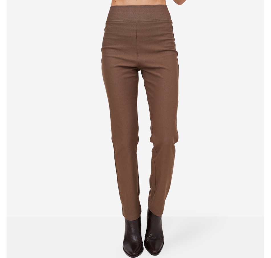 Image 103844_MOC.jpg, Product 103-844 / Price $44.88, Kim & Co. Deluxe Denim Knit Wide Waistband Claire Narrow Lego Trouser from Kim & Co. on TSC.ca's Fashion department