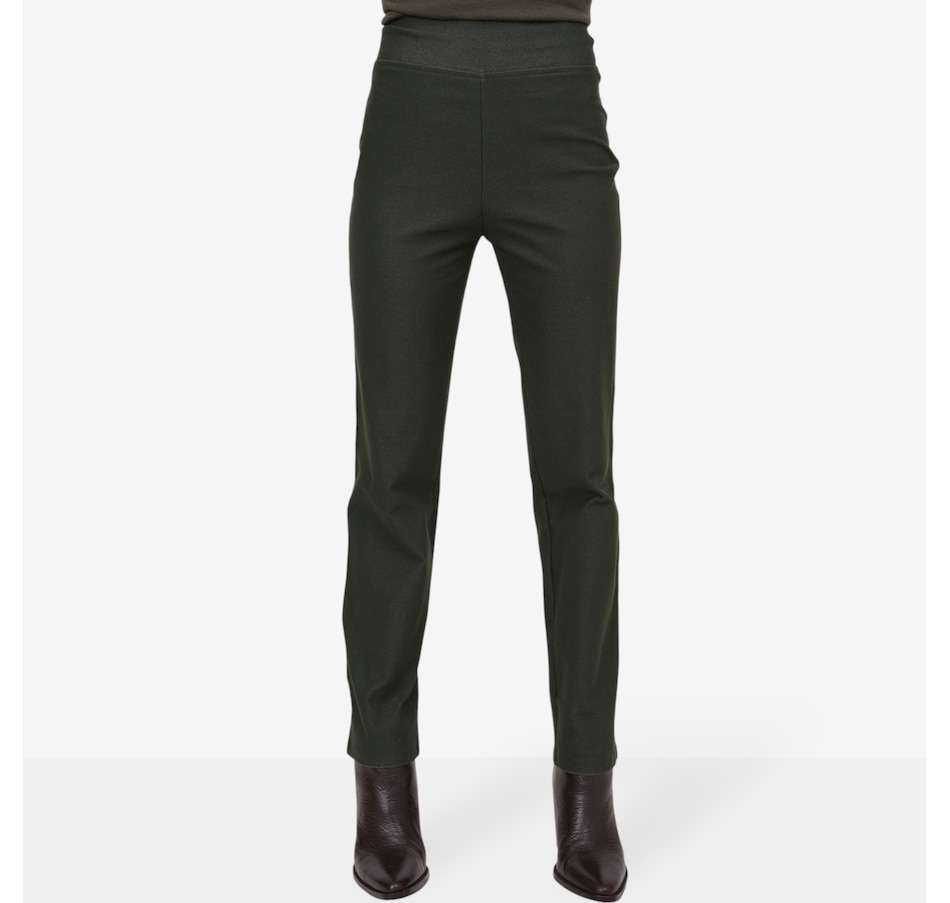 Image 103844_TYM.jpg, Product 103-844 / Price $44.88, Kim & Co. Deluxe Denim Knit Wide Waistband Claire Narrow Lego Trouser from Kim & Co. on TSC.ca's Fashion department