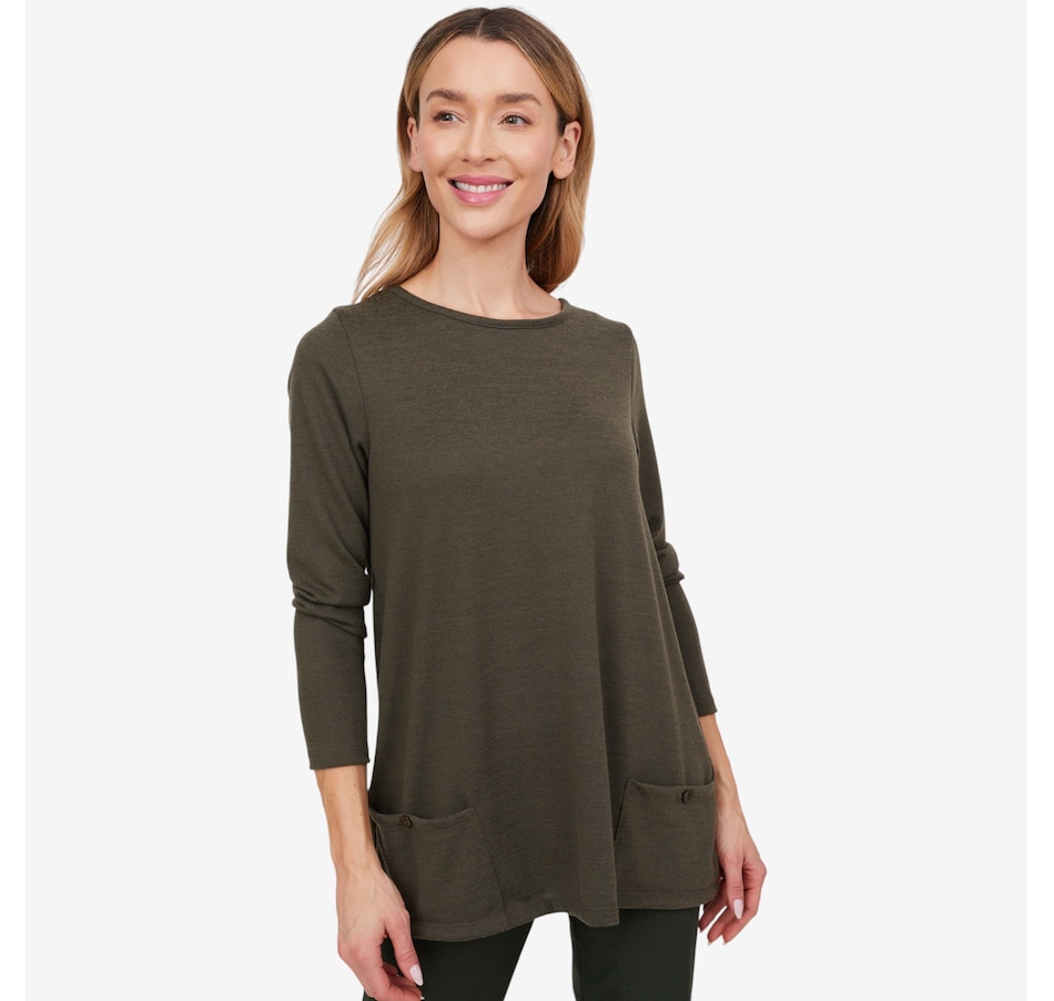 Image 103846_SVS.jpg, Product 103-846 / Price $39.88, Kim & Co. Soft Touch Long Sleeve Tunic with Pockets from Kim & Co. on TSC.ca's Fashion department
