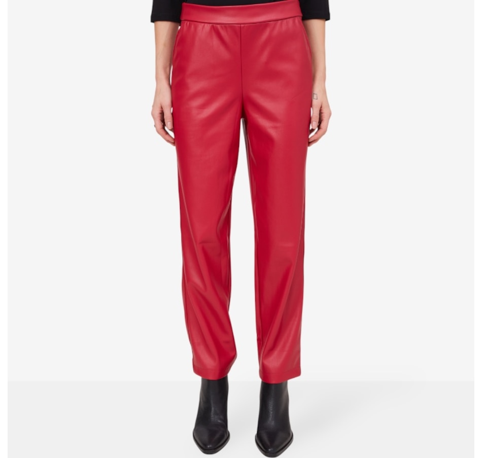 Image 103853_ALTMORE1.jpg, Product 103-853 / Price $54.88, Kim & Co. Soft Vegan Leather Nova Narrow Leg Pant with Pockets from Kim & Co. on TSC.ca's Fashion department