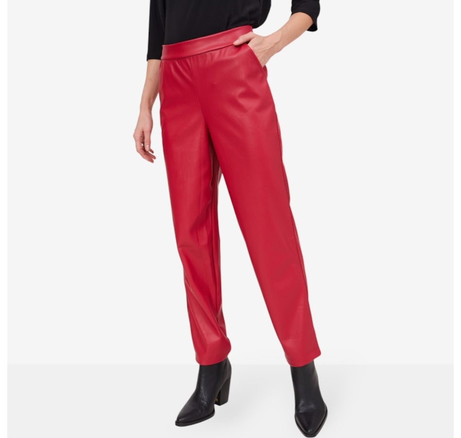 Image 103853_ALTMORE2.jpg, Product 103-853 / Price $54.88, Kim & Co. Soft Vegan Leather Nova Narrow Leg Pant with Pockets from Kim & Co. on TSC.ca's Fashion department