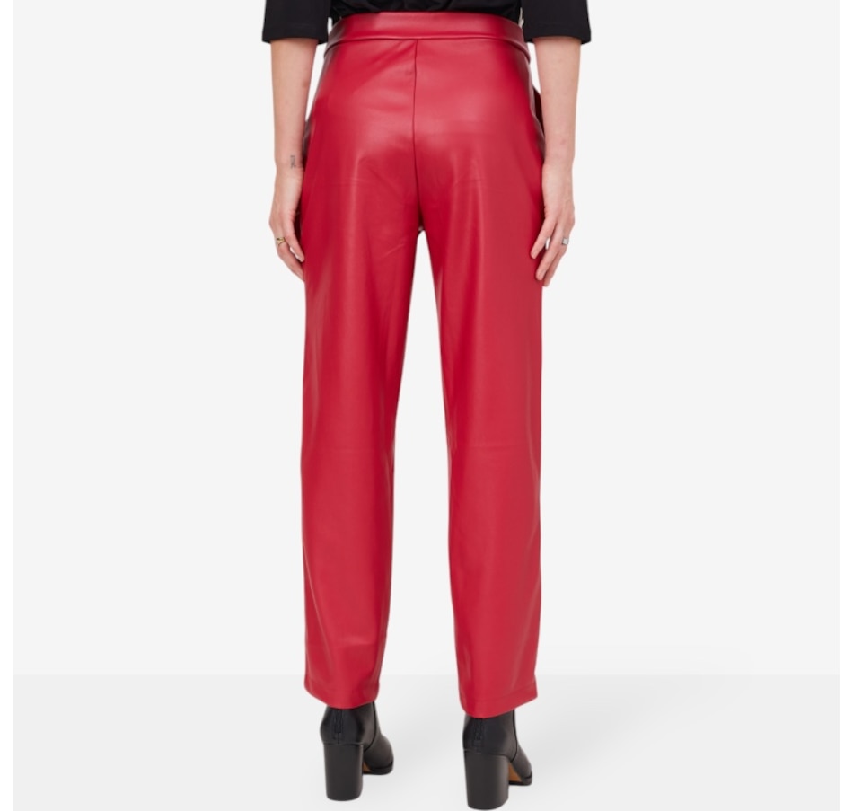 Image 103853_ALTMORE3.jpg, Product 103-853 / Price $54.88, Kim & Co. Soft Vegan Leather Nova Narrow Leg Pant with Pockets from Kim & Co. on TSC.ca's Fashion department