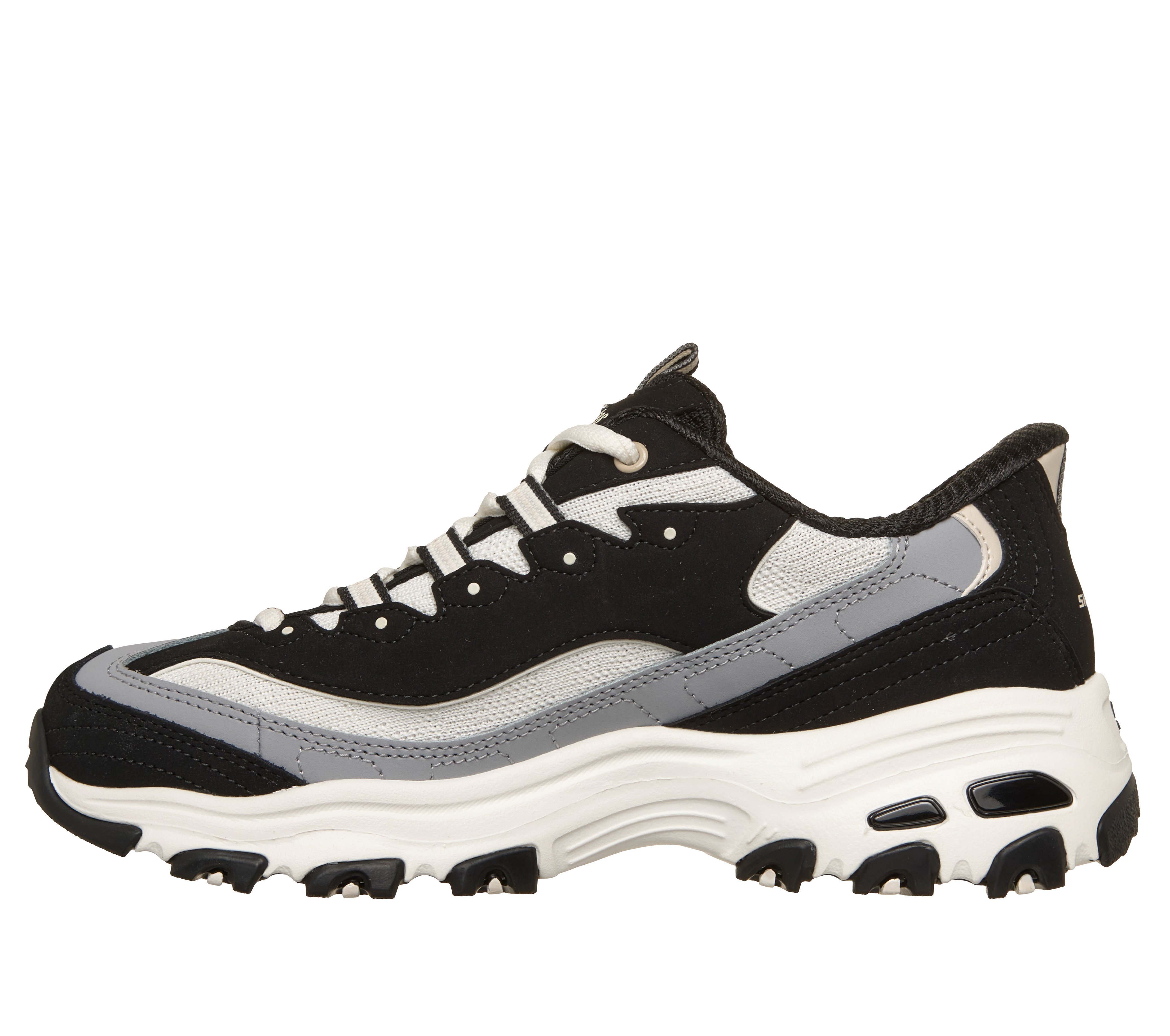 Skechers Slip-Ins: D'Lites - Smooth Nostalgia Eyelet Lace-Up Slip