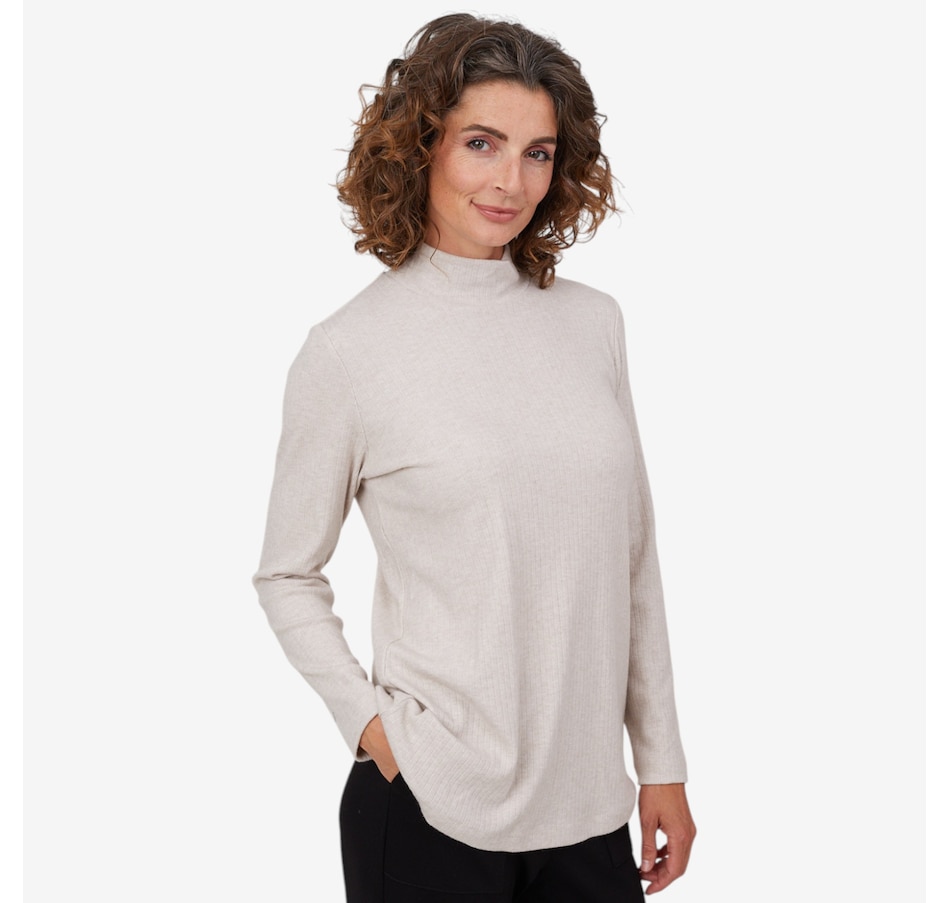 Image 103915_ALTMORE1.jpg, Product 103-915 / Price $59.88, Mr. Max Ultra Soft Ivy Knit Mock Neck Top with Genuine Freshwater Pearl Necklace from Mr. Max on TSC.ca's Fashion department