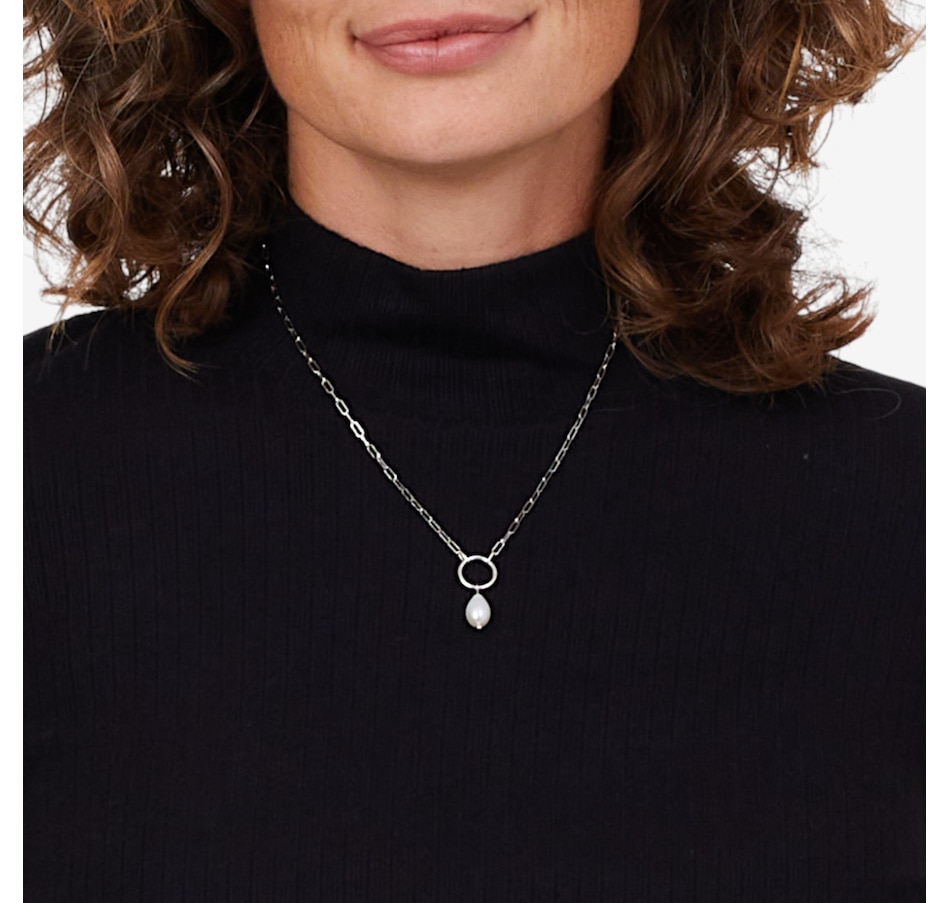 Image 103915_ALTMORE11.jpg, Product 103-915 / Price $59.88, Mr. Max Ultra Soft Ivy Knit Mock Neck Top with Genuine Freshwater Pearl Necklace from Mr. Max on TSC.ca's Fashion department