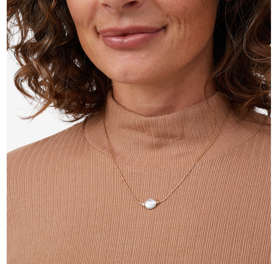 Image 103915_ALTMORE5.jpg, Product 103-915 / Price $59.88, Mr. Max Ultra Soft Ivy Knit Mock Neck Top with Genuine Freshwater Pearl Necklace from Mr. Max on TSC.ca's Fashion department