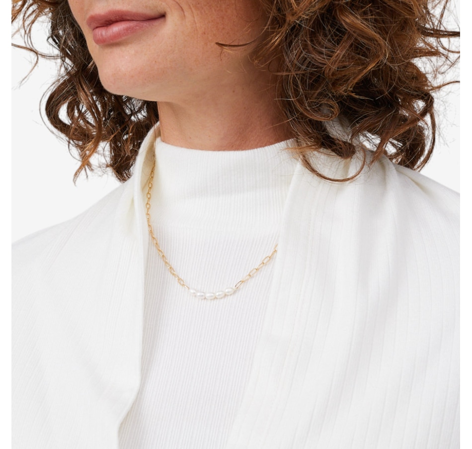 Image 103915_ALTMORE7.jpg, Product 103-915 / Price $59.88, Mr. Max Ultra Soft Ivy Knit Mock Neck Top with Genuine Freshwater Pearl Necklace from Mr. Max on TSC.ca's Fashion department