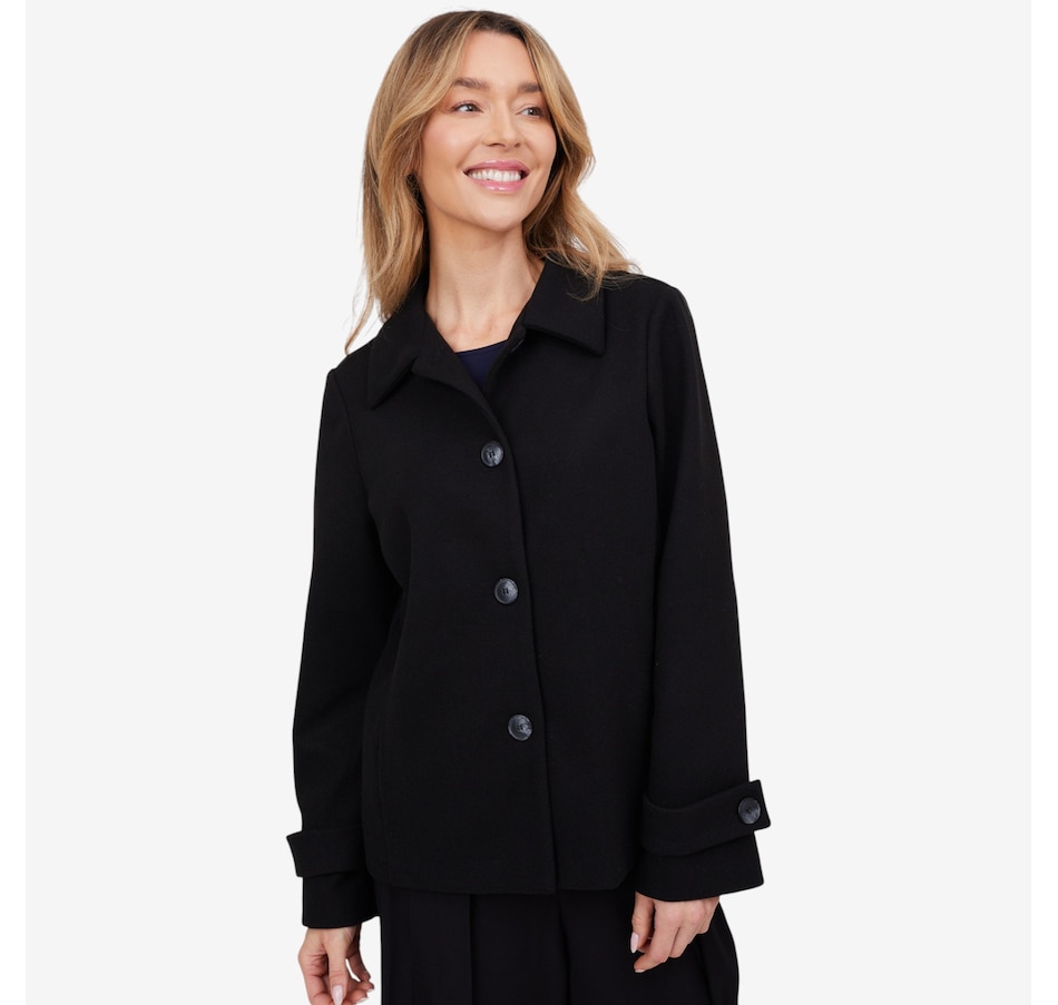 Image 103924_BLK.jpg, Product 103-924 / Price $89.88, Mr. Max Giorgio Melton Jacket with Horn Button Detail from Mr. Max on TSC.ca's Fashion department