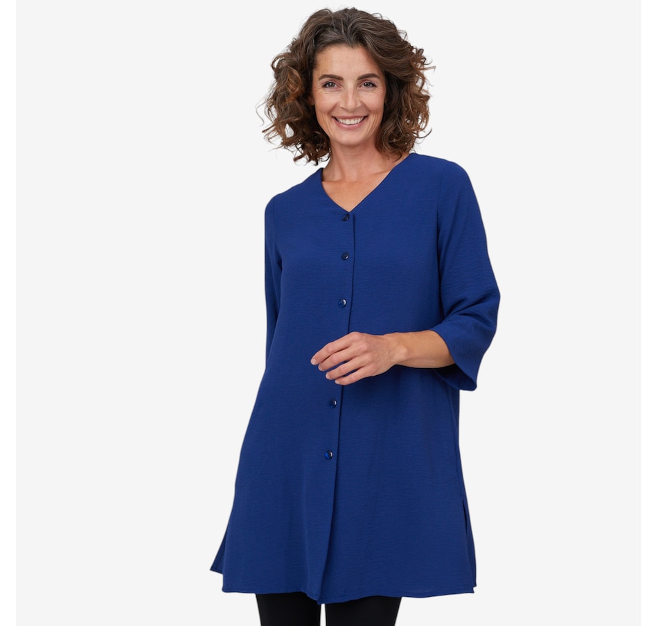 Image 103926_ID.jpg, Product 103-926 / Price $89.99, Mr. Max Airflow Button Front Long Susan Shirt with Side Slits from Mr. Max on TSC.ca's Fashion department
