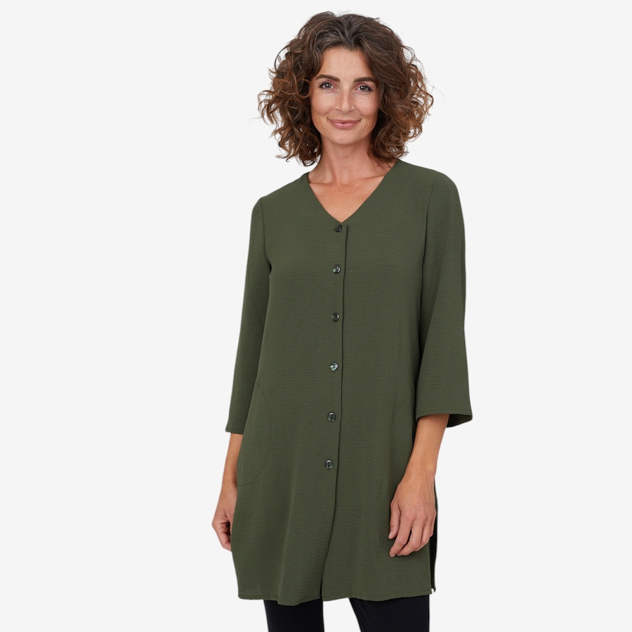 Image 103926_OLI.jpg, Product 103-926 / Price $64.99, Mr. Max Airflow Button Front Long Susan Shirt with Side Slits from Mr. Max on TSC.ca's Fashion department