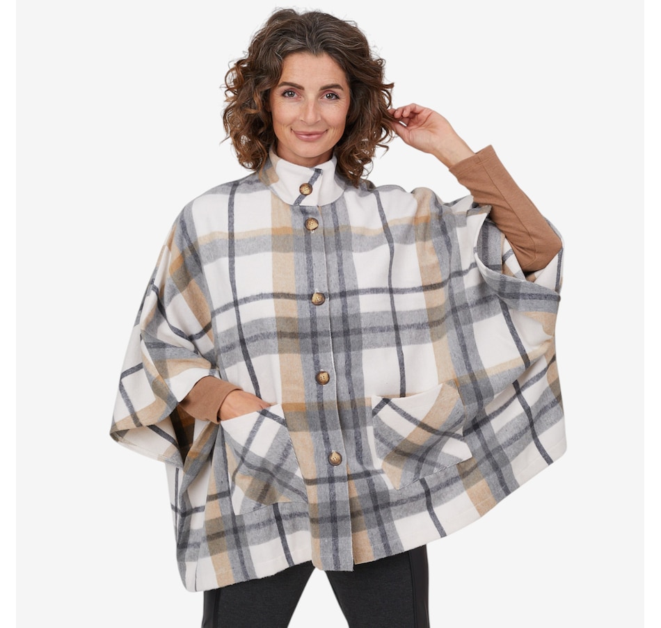 Image 103935_GMU.jpg, Product 103-935 / Price $129.99, Mr. Max Kelly Plaid Poncho Cape from Mr. Max on TSC.ca's Fashion department
