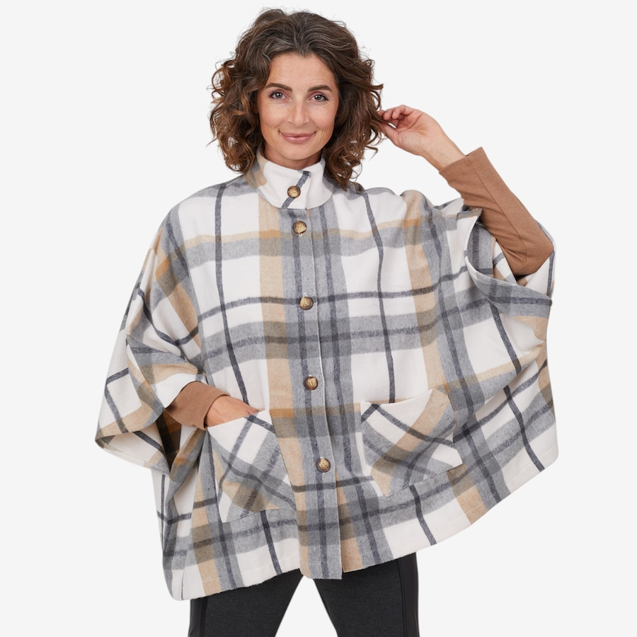 Image 103935_GMU.jpg, Product 103-935 / Price $64.88, Mr. Max Kelly Plaid Poncho Cape from Mr. Max on TSC.ca's Fashion department