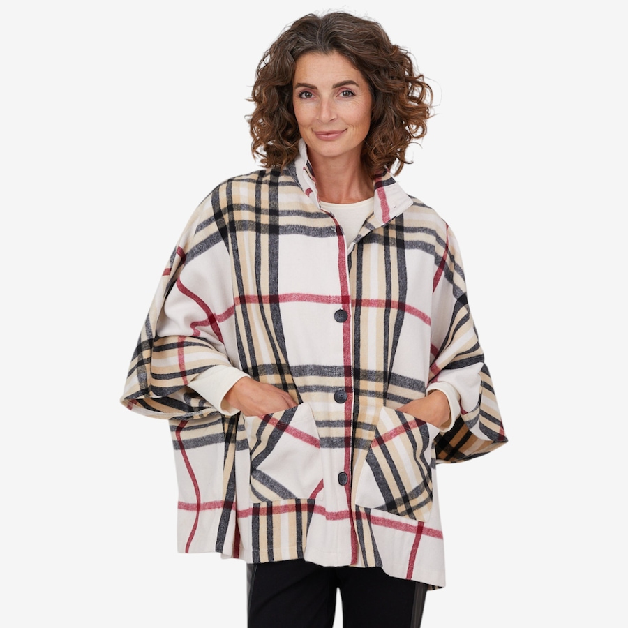 Image 103935_RMU.jpg, Product 103-935 / Price $64.88, Mr. Max Kelly Plaid Poncho Cape from Mr. Max on TSC.ca's Fashion department