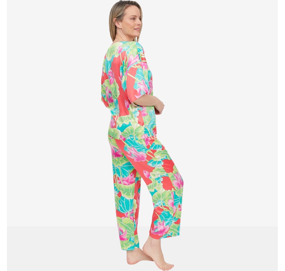 Image 103949_ALTMORE1.jpg, Product 103-949 / Price $110.00, N Natori Ascendant Lotus Printed Satin Scoop Neck PJ Set from N Natori on TSC.ca's Fashion department