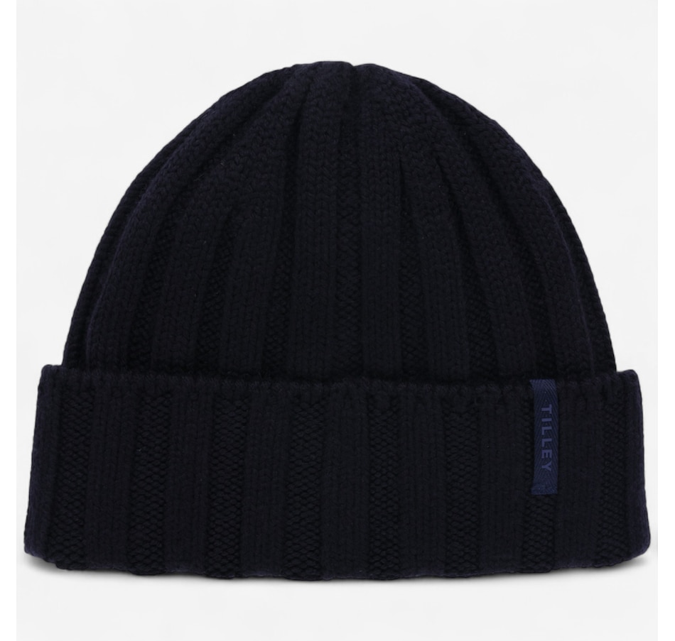 Image 104005_NVY.jpg, Product 104-005 / Price $48.00, Tilley Chunky Ribbed Merino Beanie from Tilley on TSC.ca's Fashion department