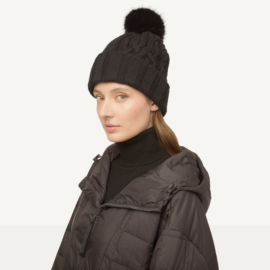 Image 104007_ALTMORE1.jpg, Product 104-007 / Price $55.00, Tilley Pom Pom Cable Beanie from Tilley on TSC.ca's Fashion department