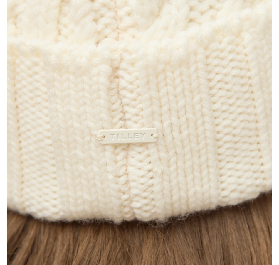 Image 104007_ALTMORE10.jpg, Product 104-007 / Price $55.00, Tilley Pom Pom Cable Beanie from Tilley on TSC.ca's Fashion department