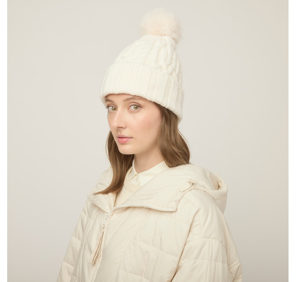 Image 104007_ALTMORE2.jpg, Product 104-007 / Price $55.00, Tilley Pom Pom Cable Beanie from Tilley on TSC.ca's Fashion department